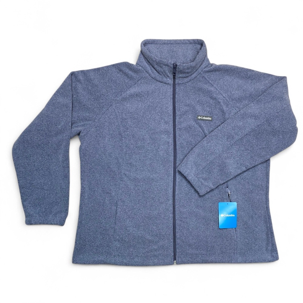Columbia Sawyer Rapids 2.0 Lavender Gray Full Zip‎ Fleece Jacket Womens 2X NEW!